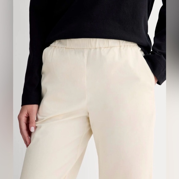 Everlane The Easy Pant Canvas Women's Organic Cotton Elastic Waist Beachy Size 6 - Picture 3 of 12